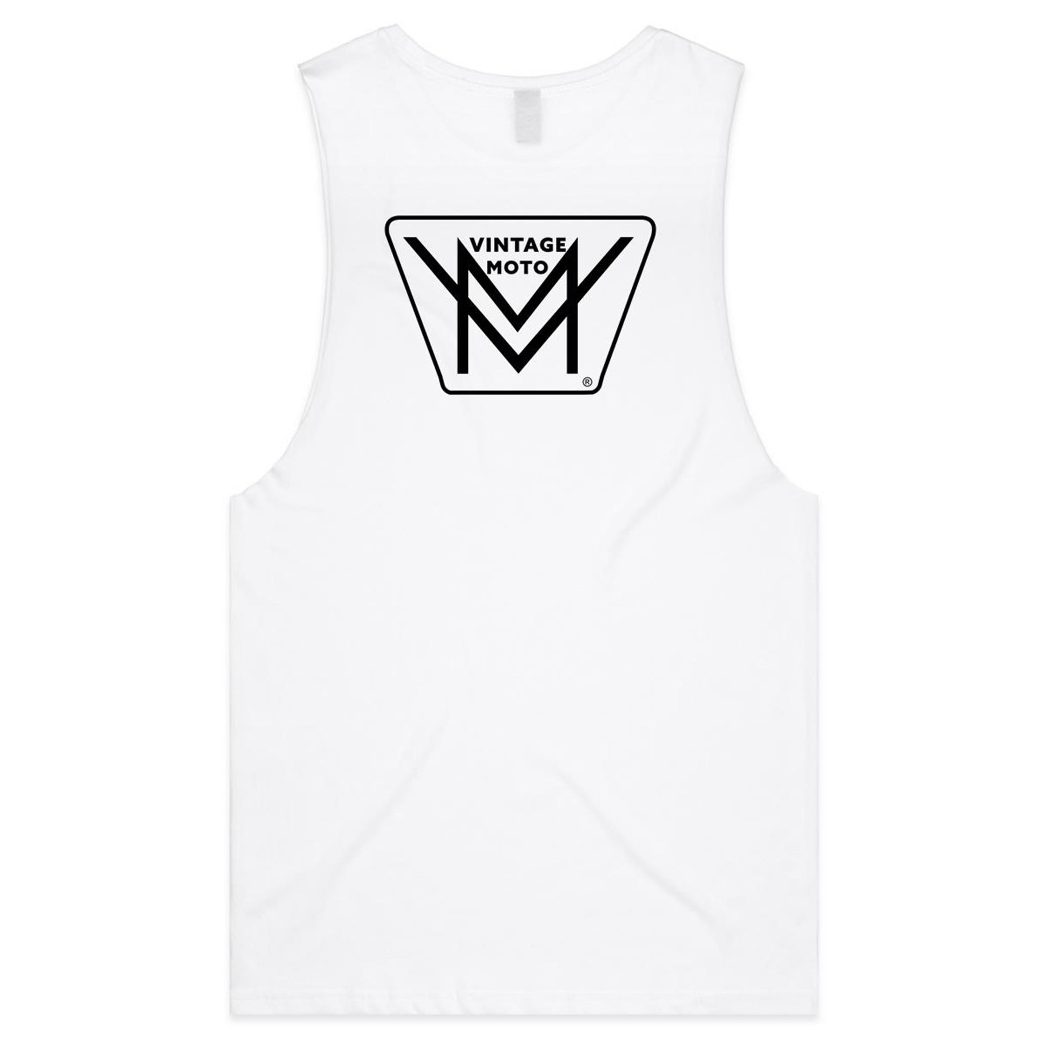 Vintage Moto Mens Tank Top Logo Rear Only