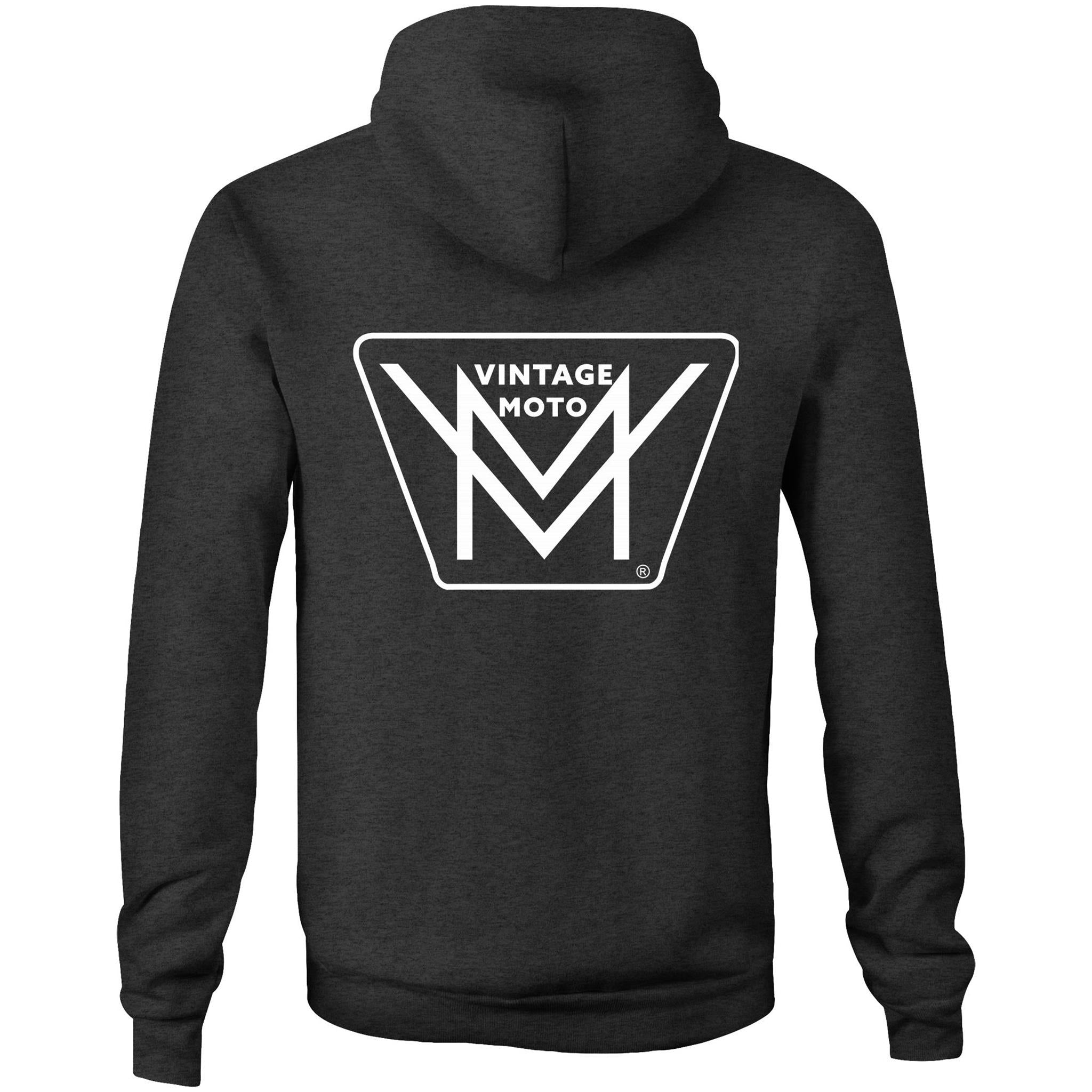 Vintage Moto Classic Hoodie Logo Rear Only
