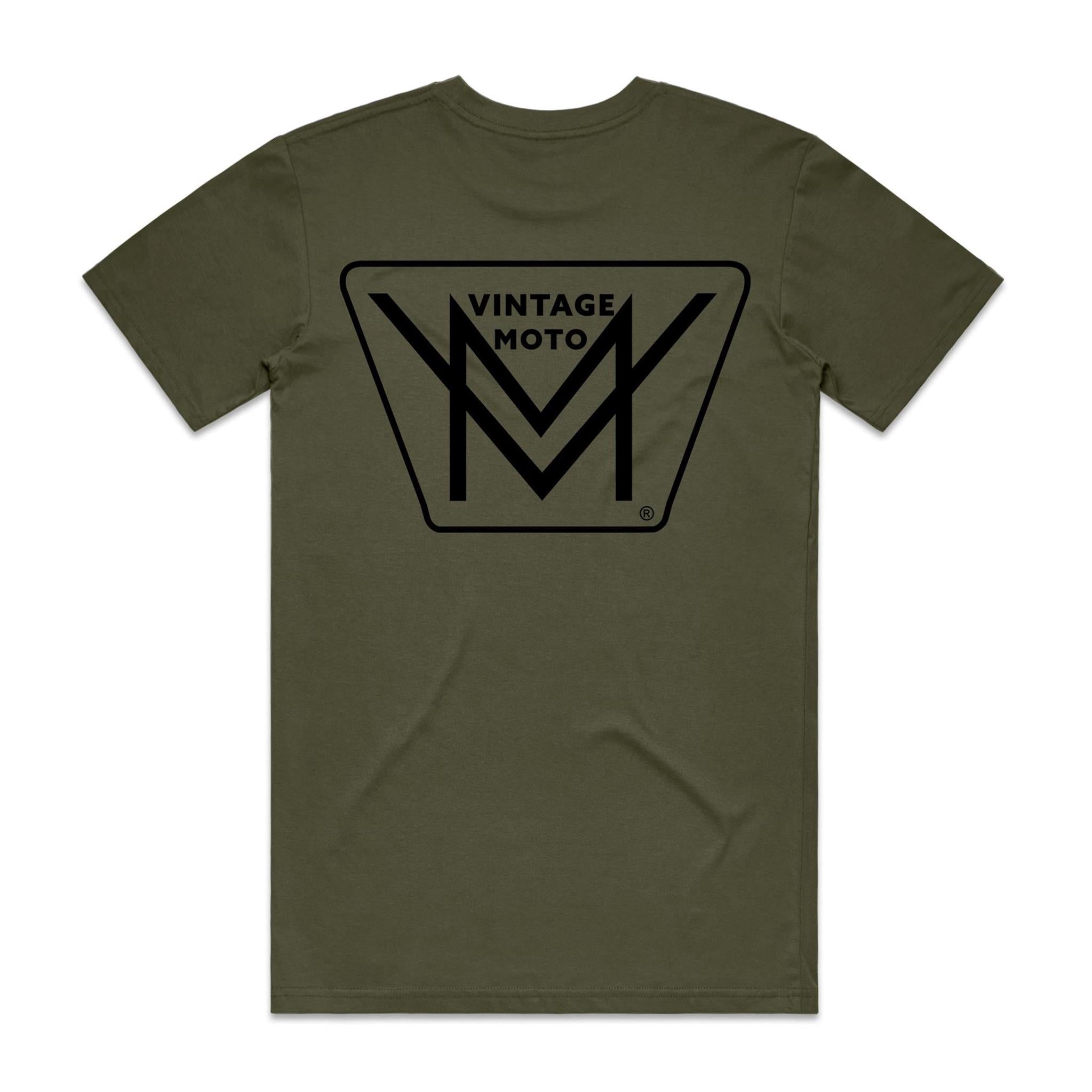 Vintage Moto Tee Logo Rear Only