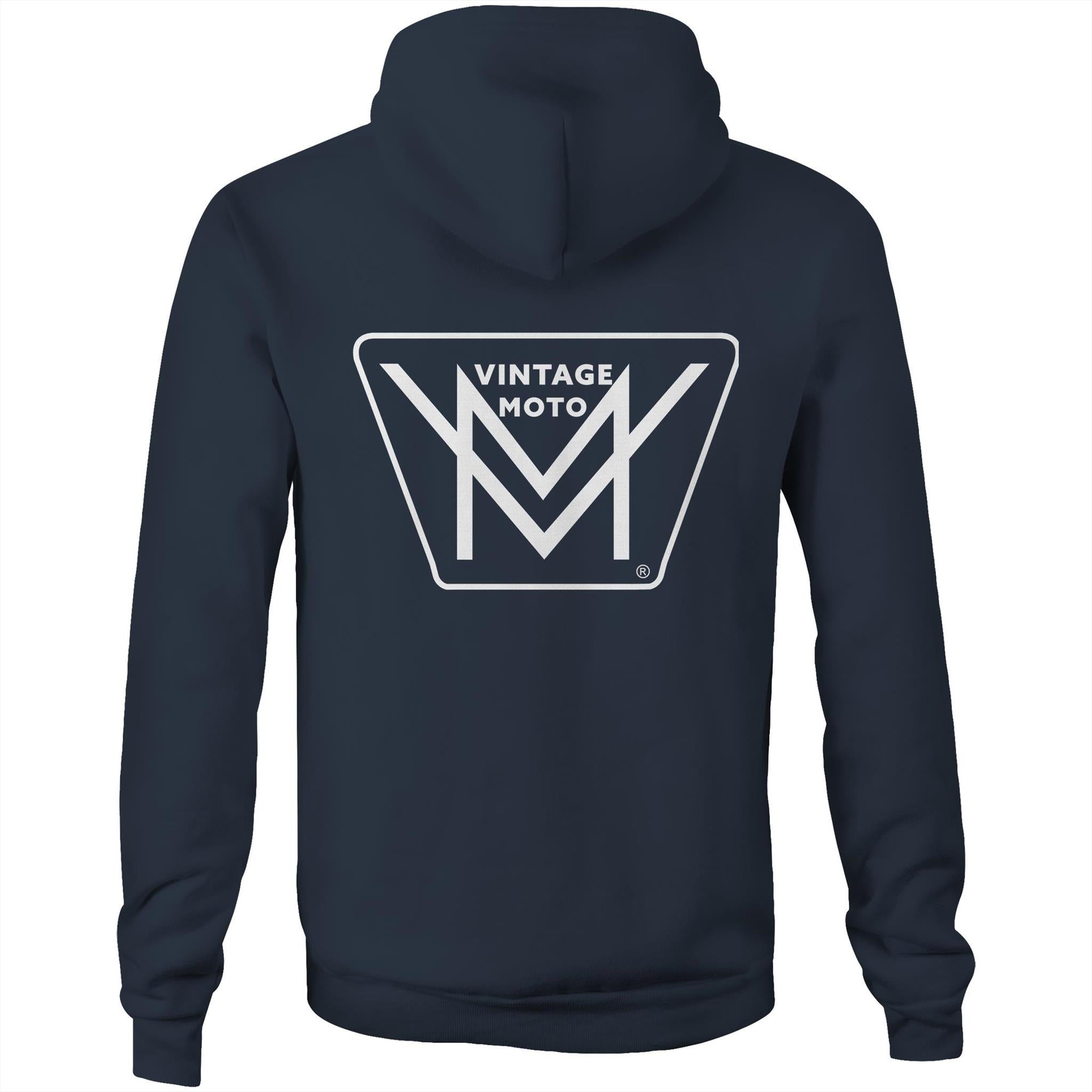 Vintage Moto Classic Hoodie Logo Rear Only