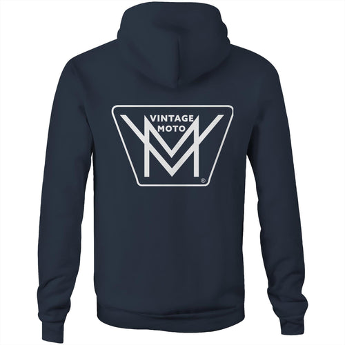Vintage Moto Classic Hoodie Logo Rear Only