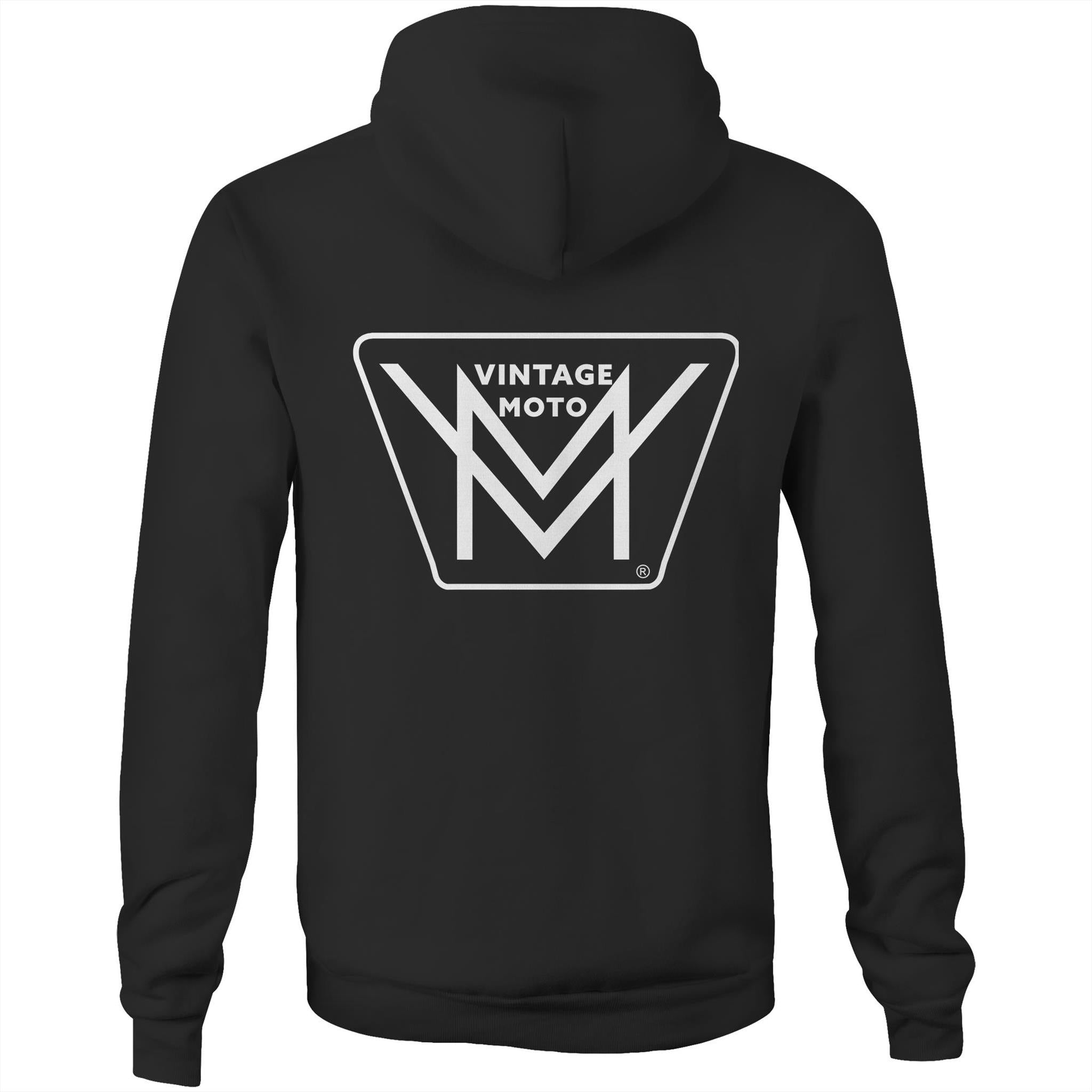 Vintage Moto Classic Hoodie Logo Rear Only