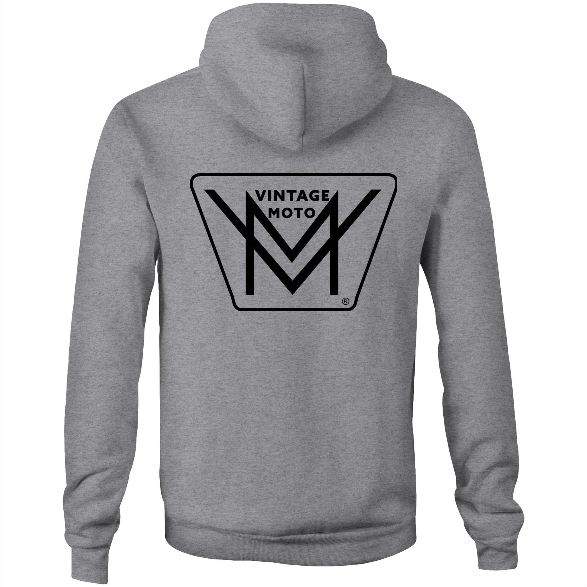 Vintage Moto Classic Hoodie Logo Rear Only