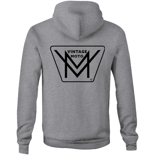 Vintage Moto Classic Hoodie Logo Rear Only