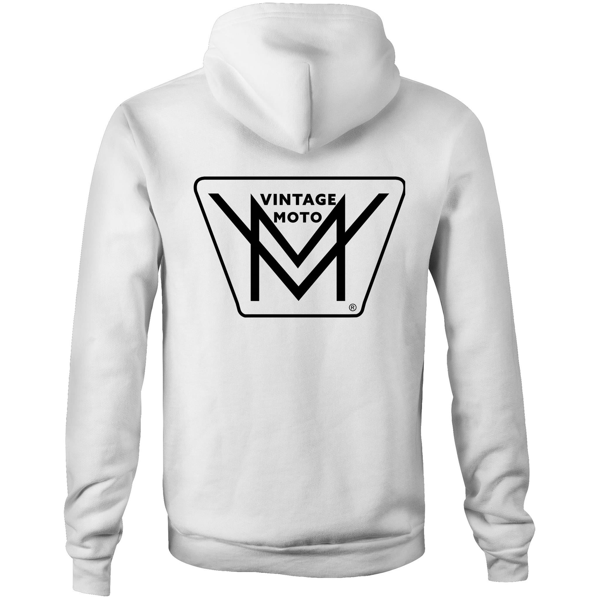 Vintage Moto Classic Hoodie Logo Rear Only